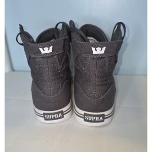Supra Muska Skytop Youth 5 High Top Dark Gray/white Skate Shoes Sneakers Skating